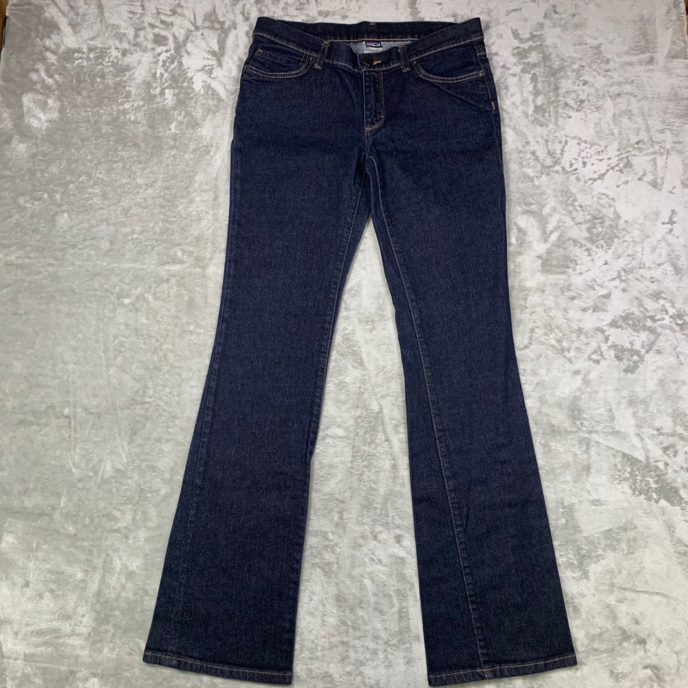 Patagonia Bootcut Jeans Womens 29 Low Rise 33" Inseam Dark Wash Denim 56925